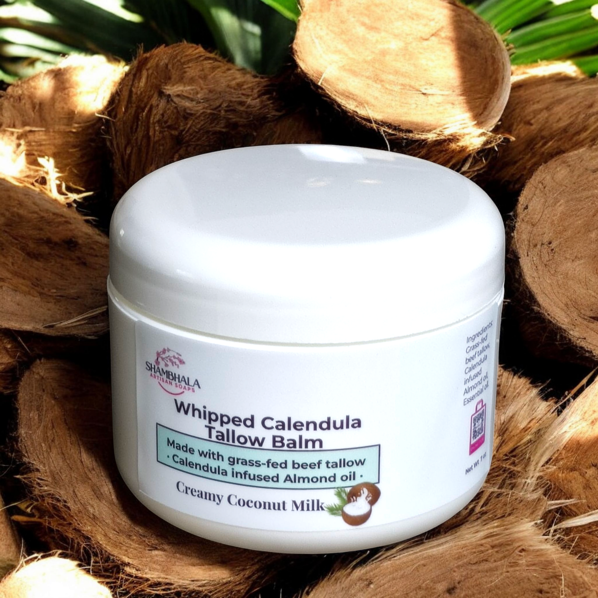 Tallow Beef & Calendula Body Cream — Creamy Coconut Milk